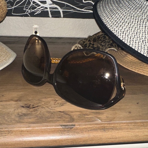 Coach Brown and Yellow Sunglasses - Picture 1 of 6
